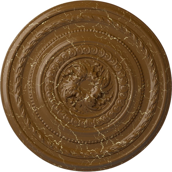 Ekena Millwork Pearl Ceiling Medallion (Fits Canopies up to 1 7/8"), 26 1/4"OD x 1 1/2"P, Smokey Topaz Crackle CM26PESTC - main